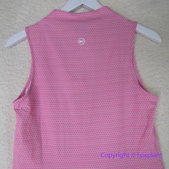New! Vineyard Vines Sleeveless Golf Dress Pink Cloud forest Geo, size XS - Picture 8 of 16
